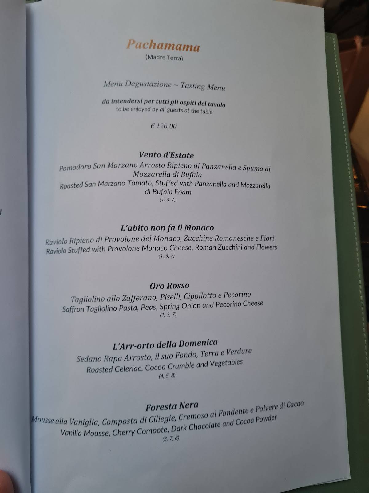 Menu di Adelaide Ristorante & In Salotto 