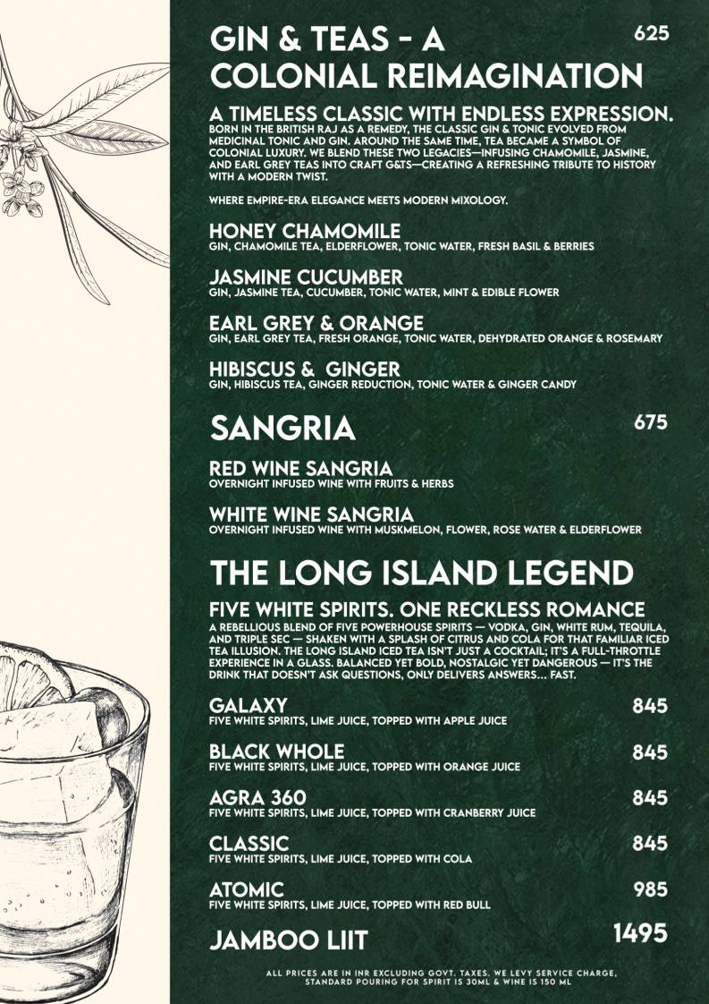 Molecule Agra menu