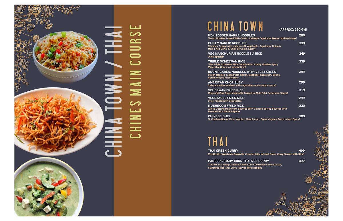 AANGAN GARDEN RESTAURANT menu