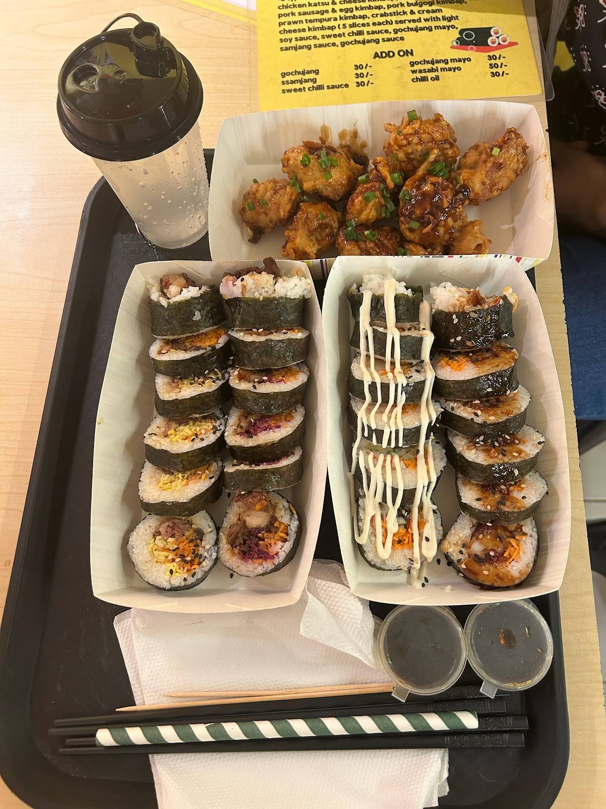 Ajumma’s Kimbap menu