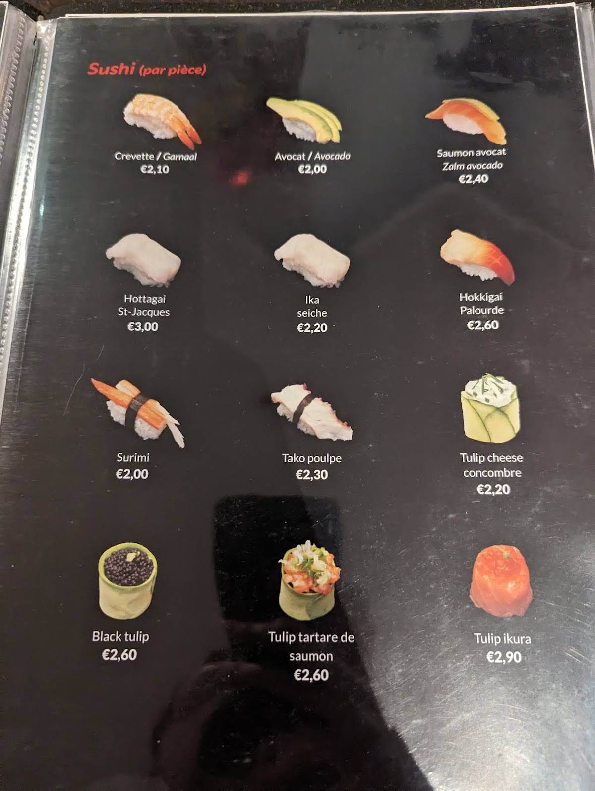 Menu de Akira - Cuisine Japonaise