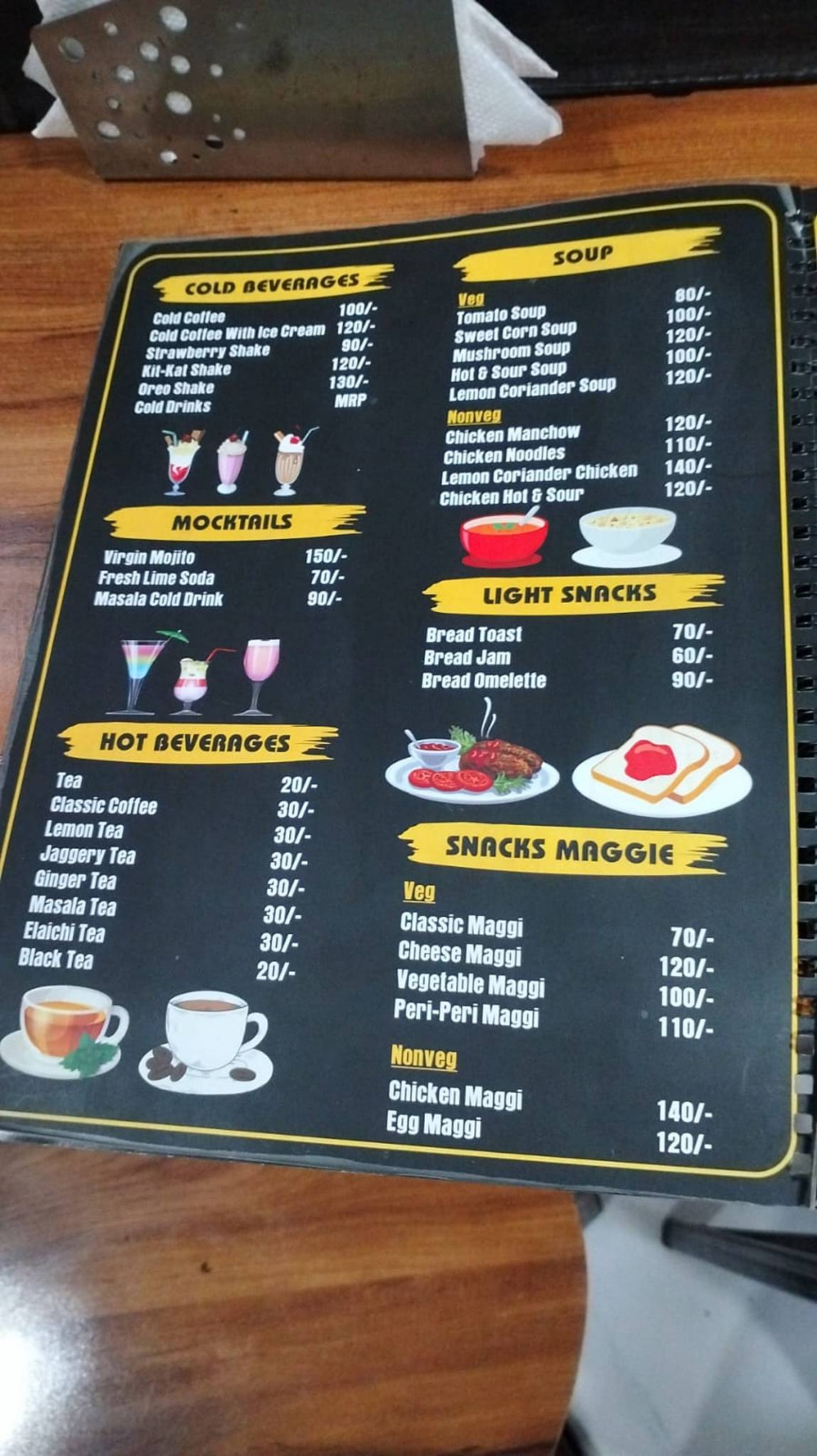 Aksh Cafe menu