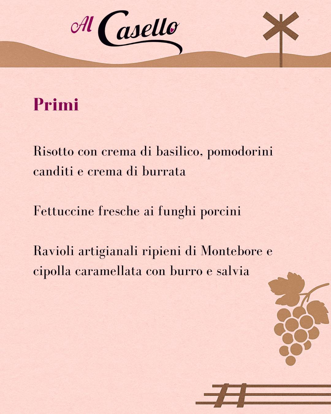 Menu di Al Casello di Retorbido 