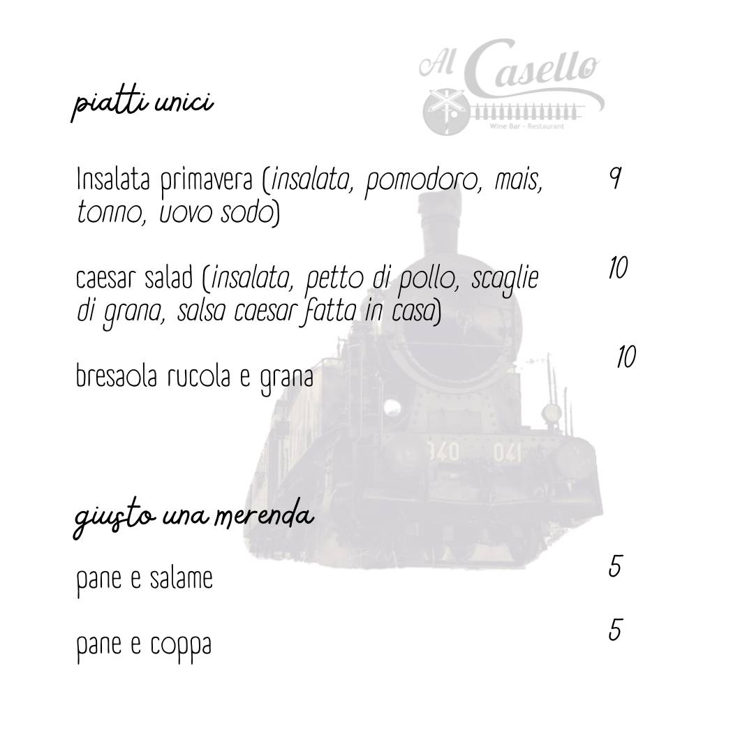 Menu di Al Casello di Retorbido 
