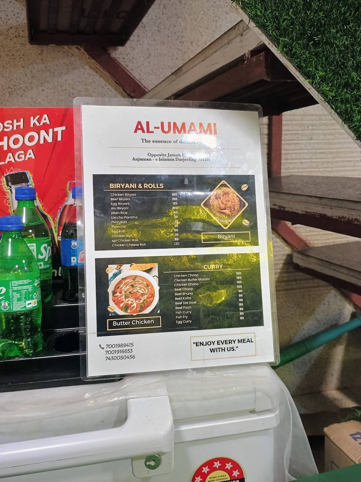 Al - Umami Restaurant menu