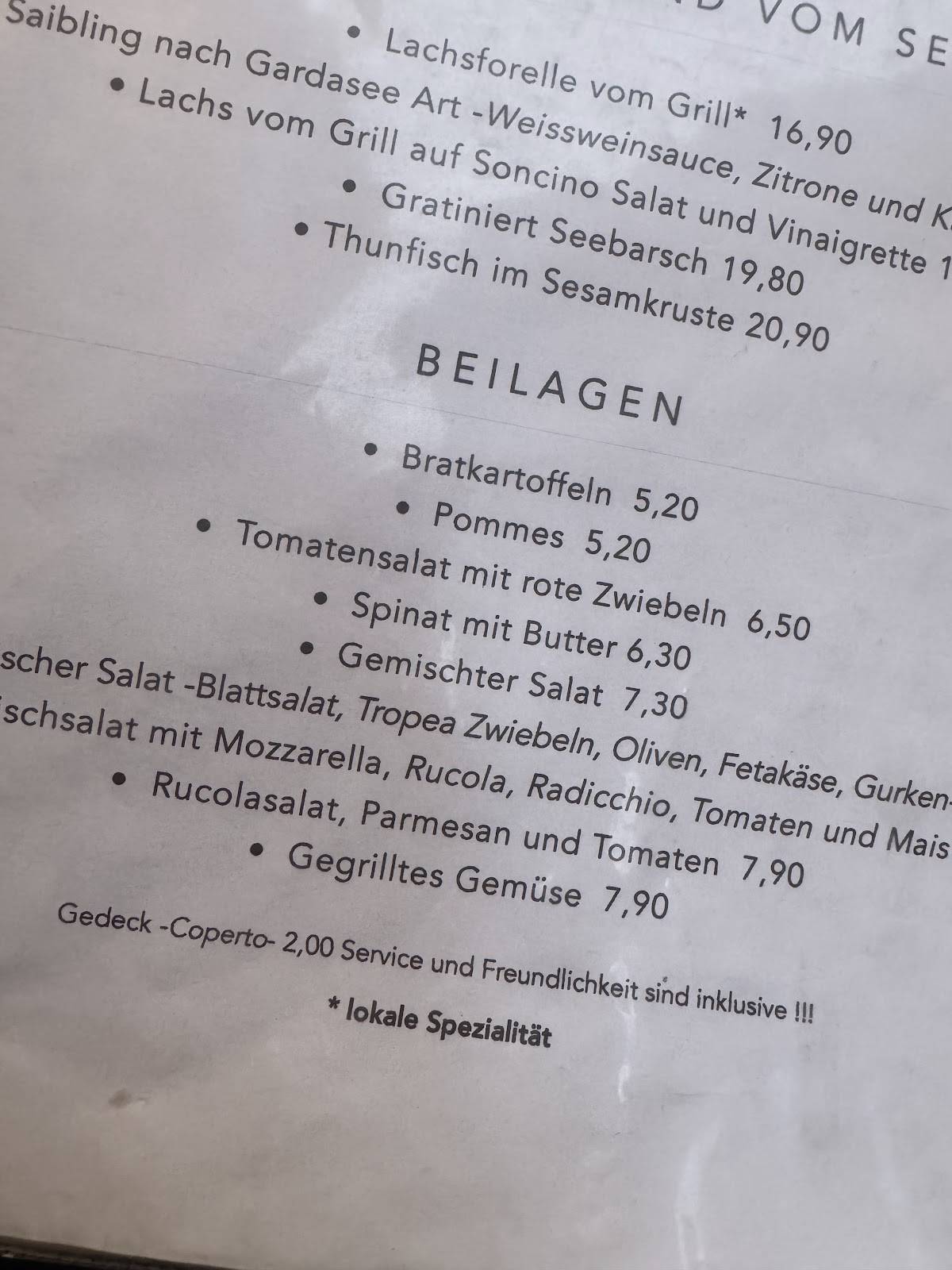 Menu di Al Vaticano 