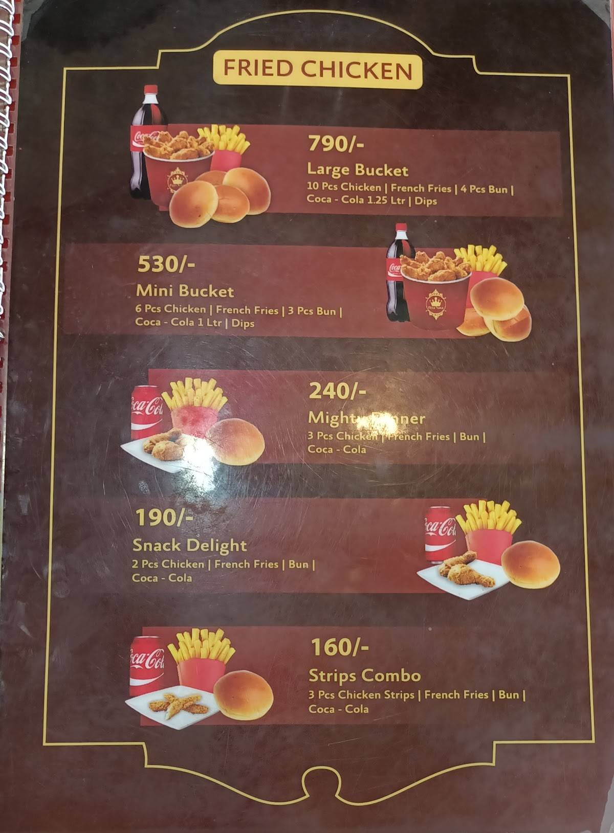 Pizza Palace menu