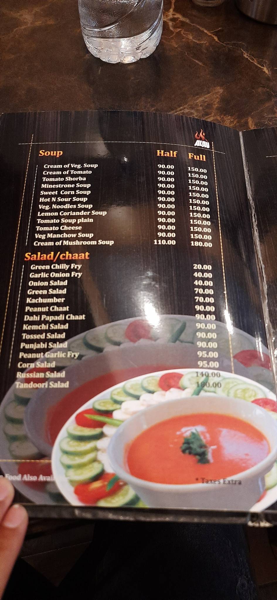 Alav Restaurant menu
