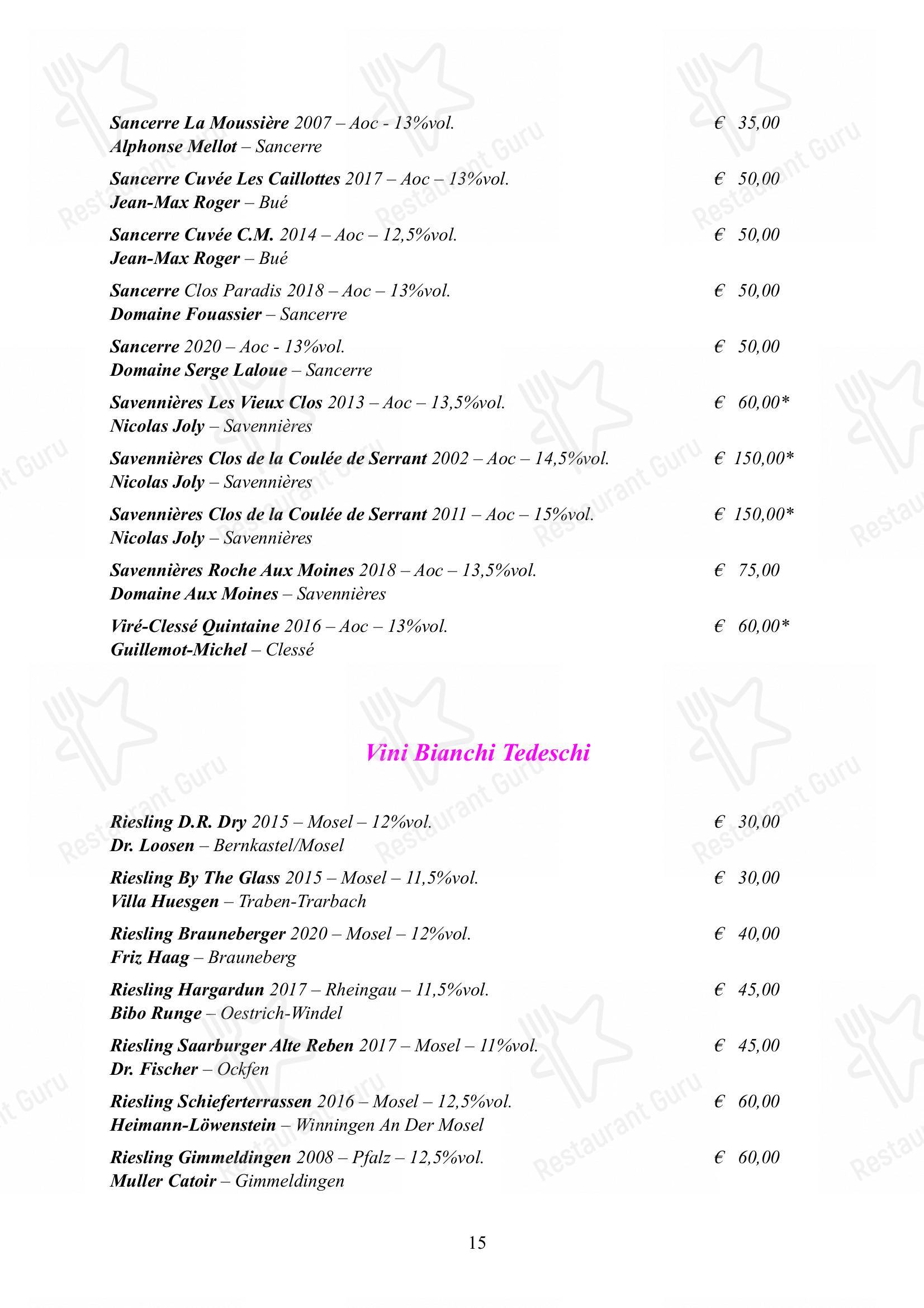 Menu per Albergo Ristorante Alle Codole ristorante