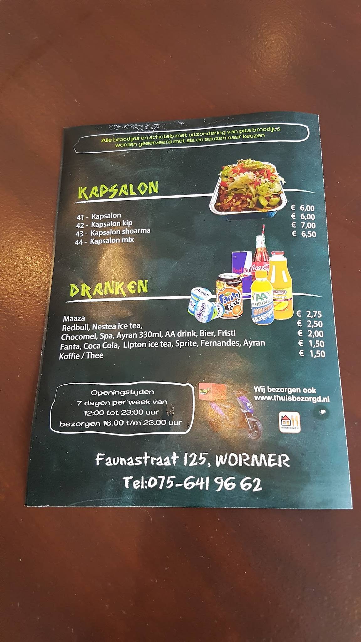 Menu de DönerGrillbyTolga