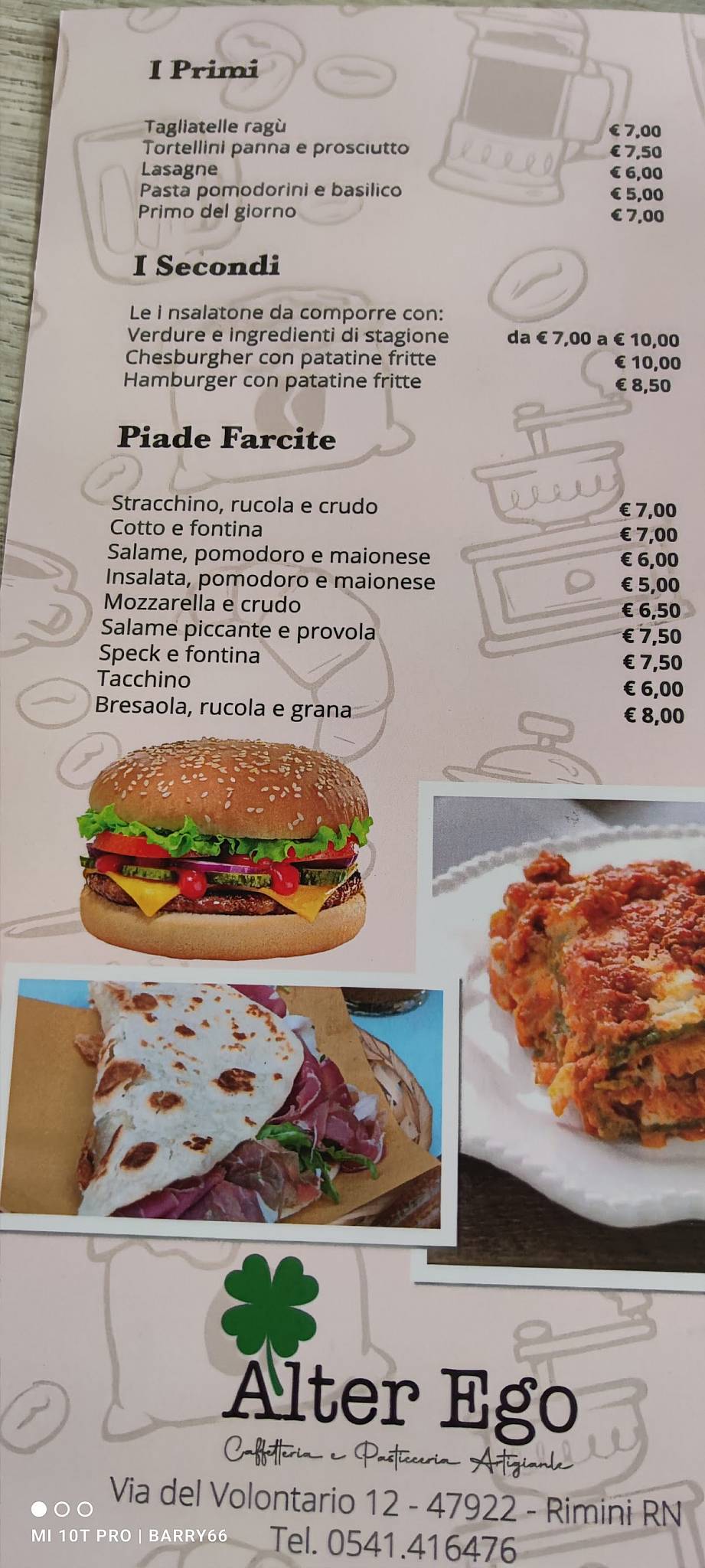 Menu de Alter Ego