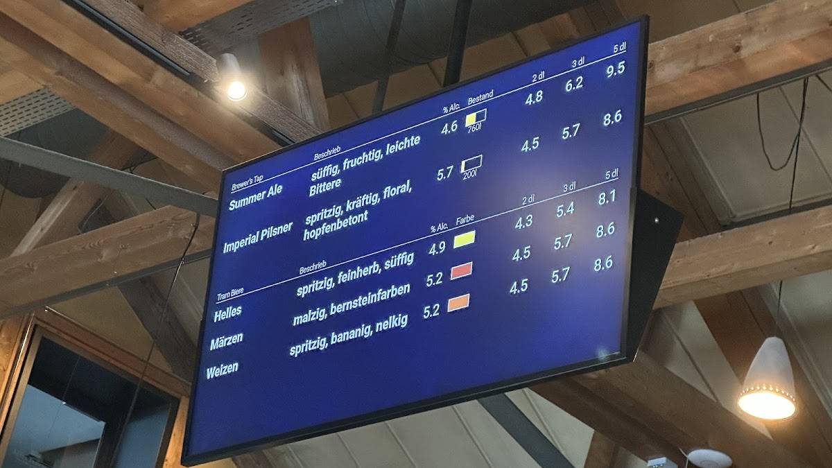 Menu di Altes Tramdepot Brauerei Restaurant 