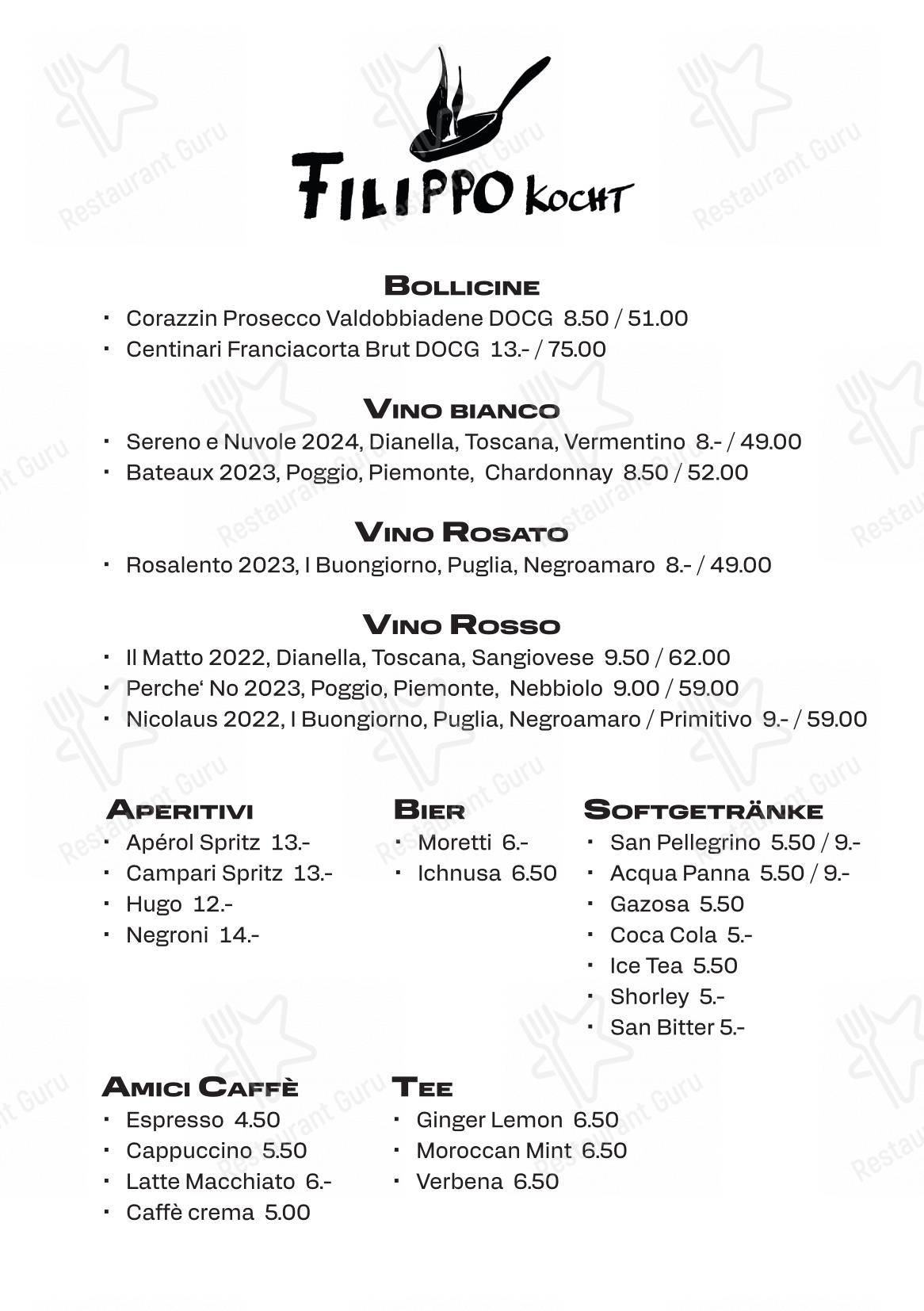 Menu per Amici miei pub & bar