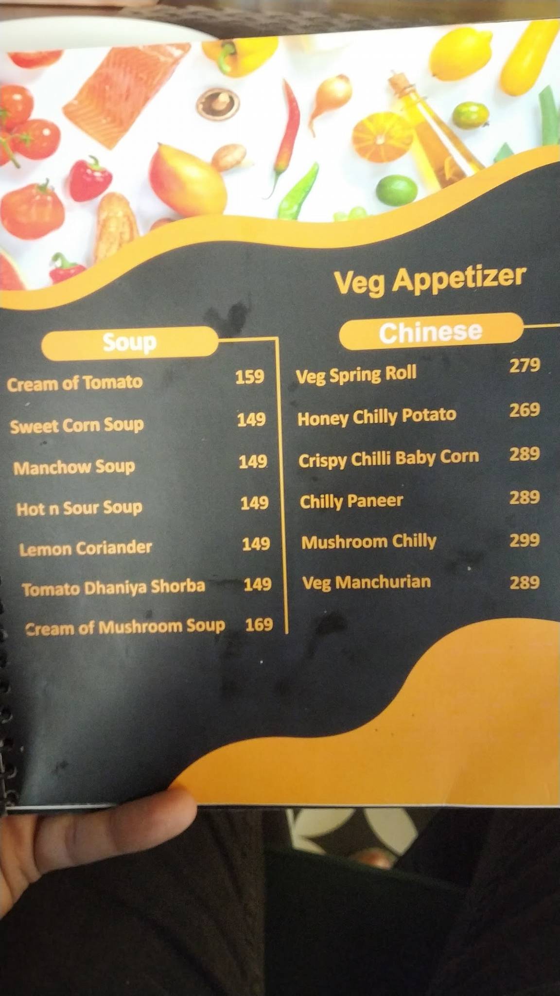 Andaaz restaurant menu