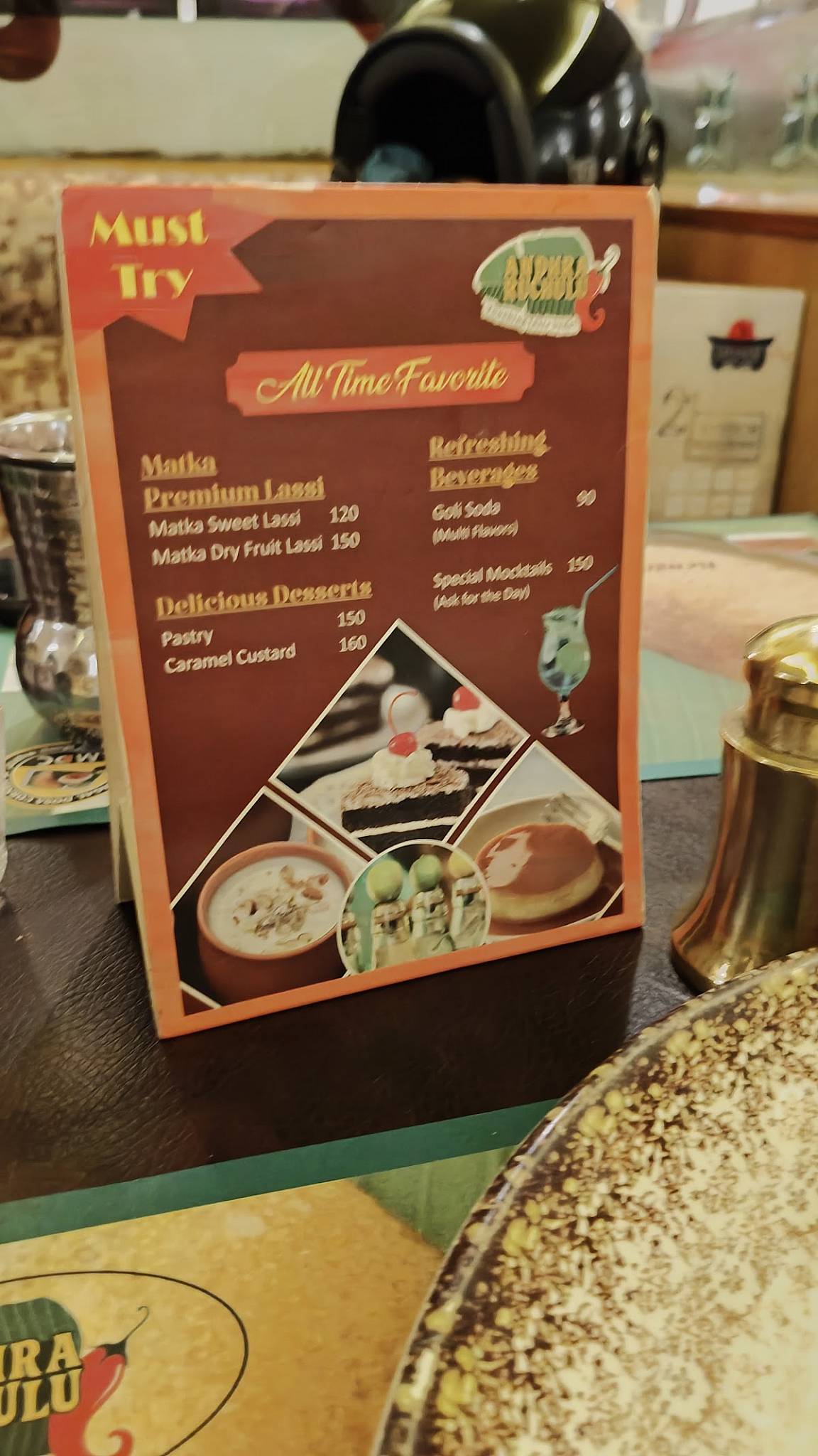 Andhra Ruchulu, Jayanagar menu