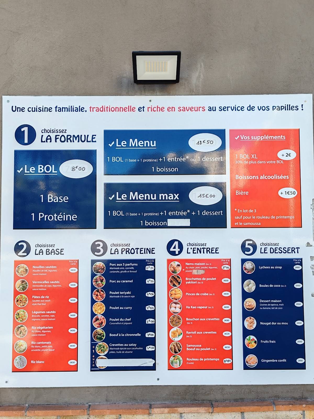 Menu de Angkora