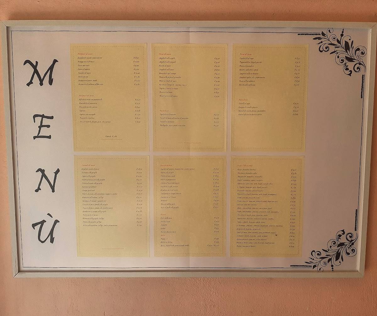 Menu di L'Angolo Nascosto 