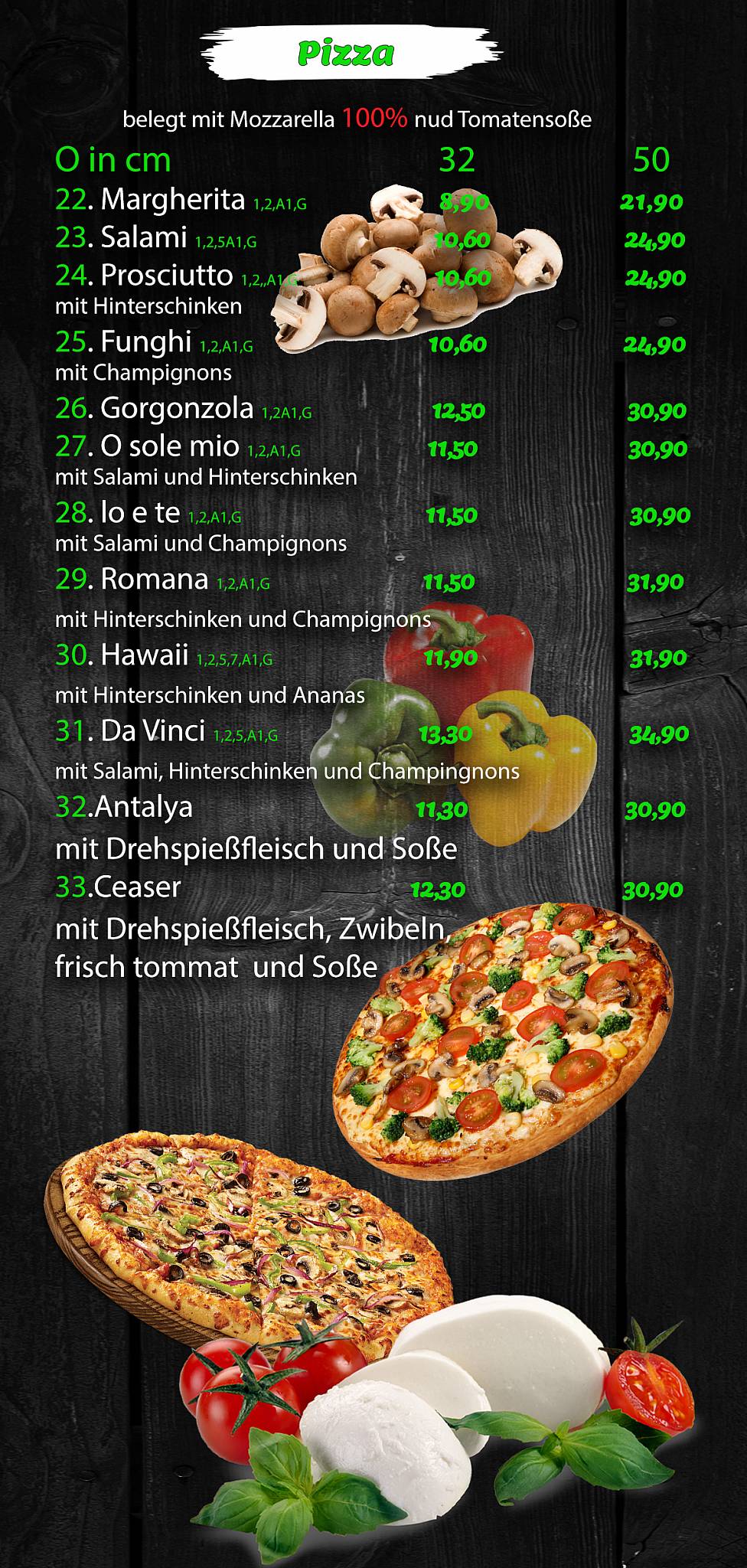 Menu de Antalya Döner