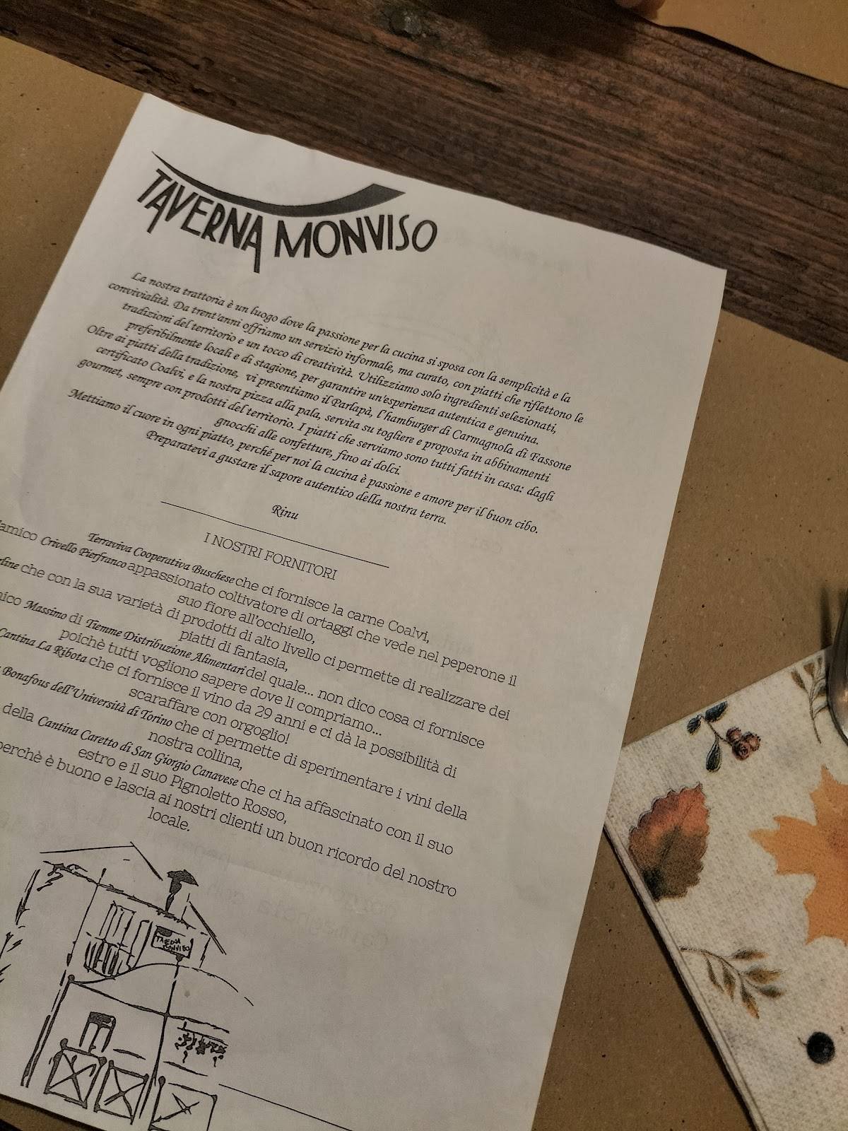 Menu di Antica Trattoria Monviso 