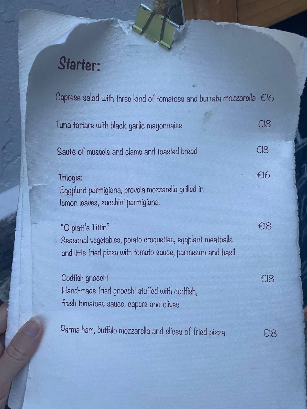 Menu di Antico Borgo 