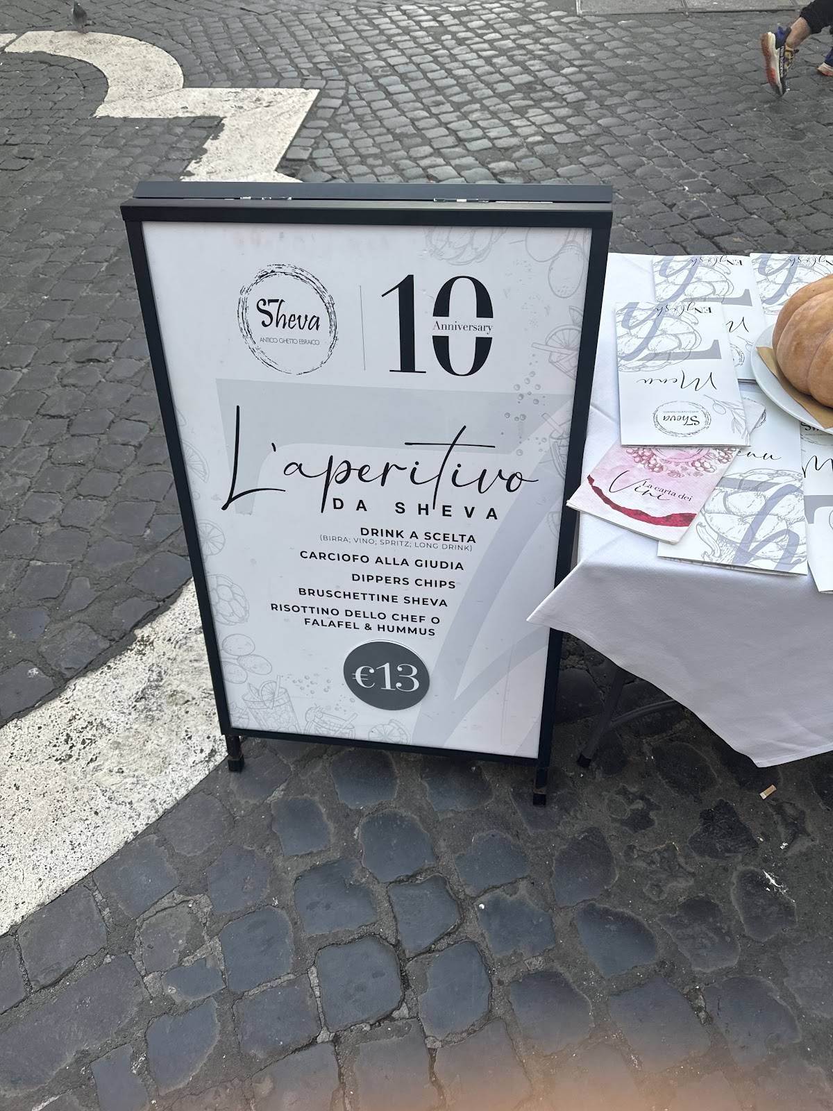 Menu di Antico Ghetto Ebraico Sheva di V&F Eventi Uk 
