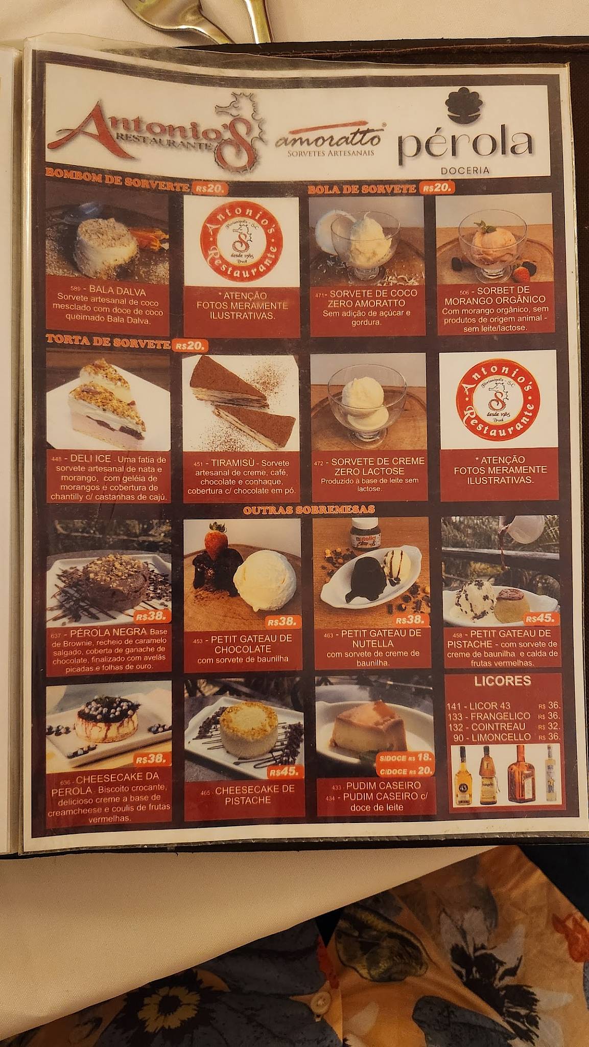 Antonio's Restaurante cardápio