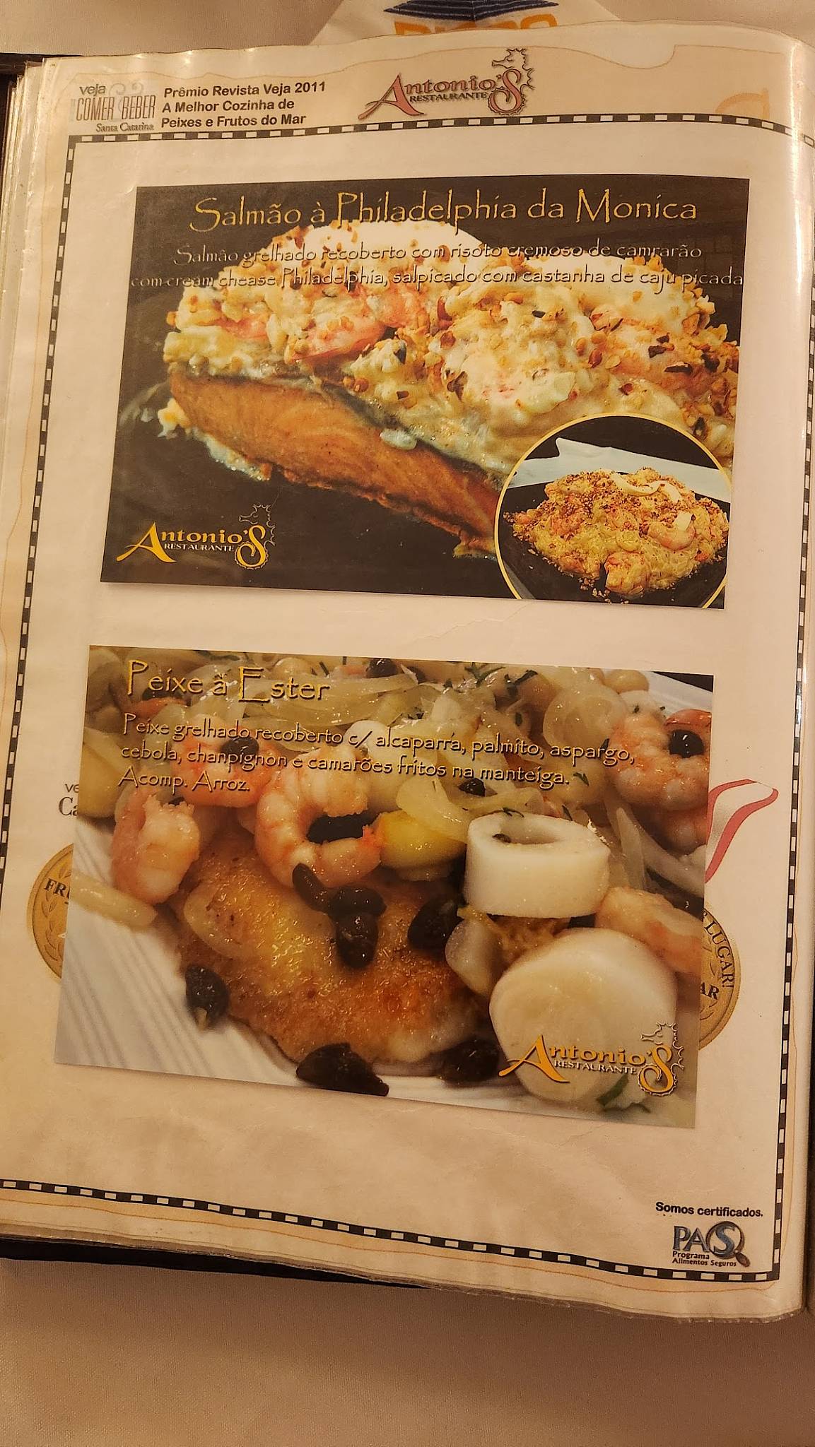 Antonio's Restaurante cardápio