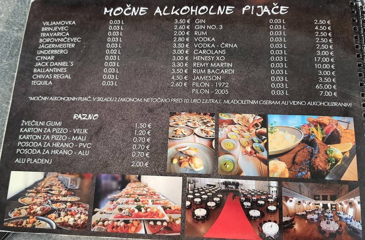 Menu di Aqua Roma 