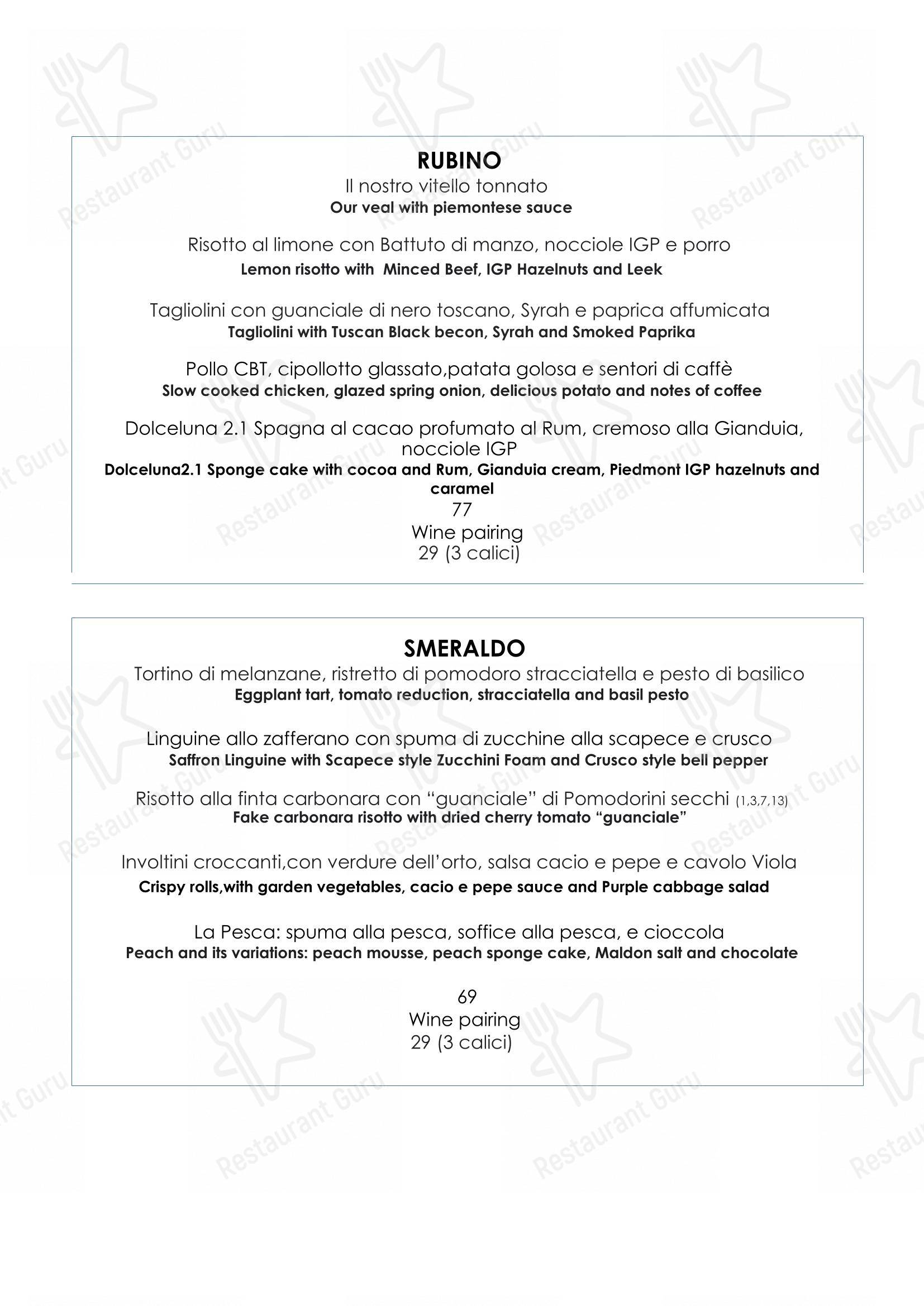 Menu bar per Aqualunae in Roma