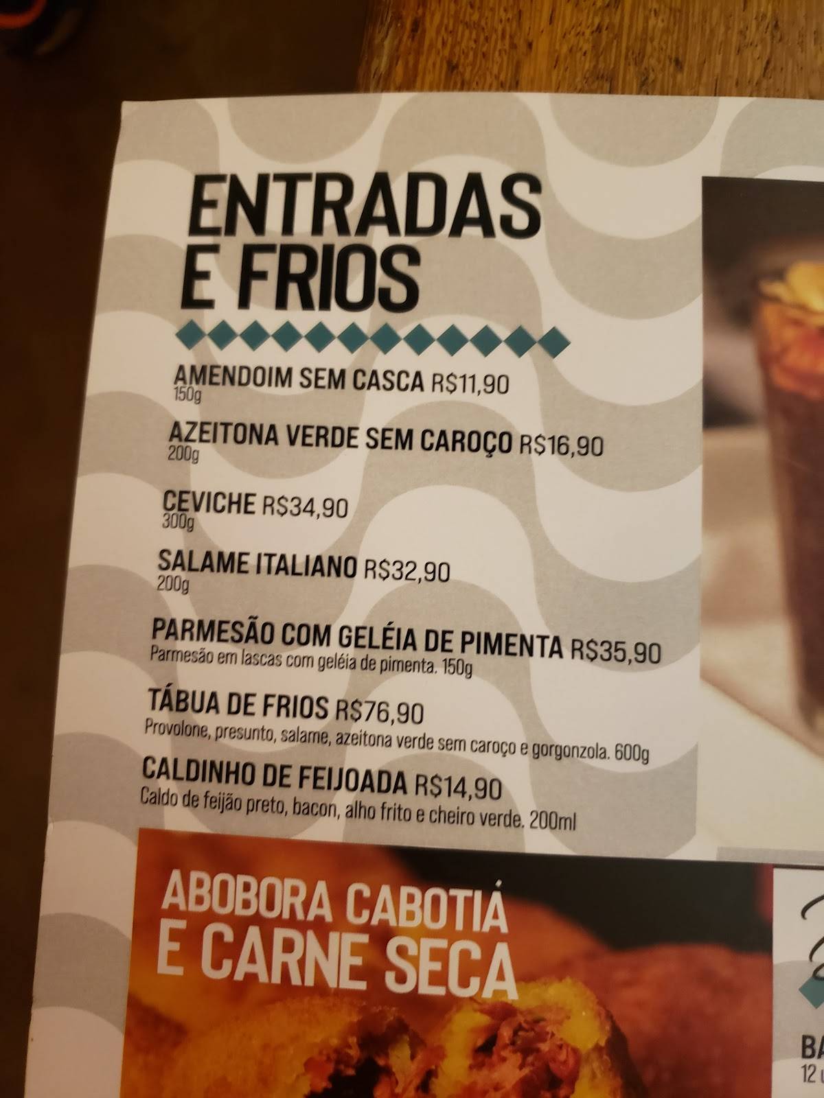 Tijuca Restaurante & Bar cardápio