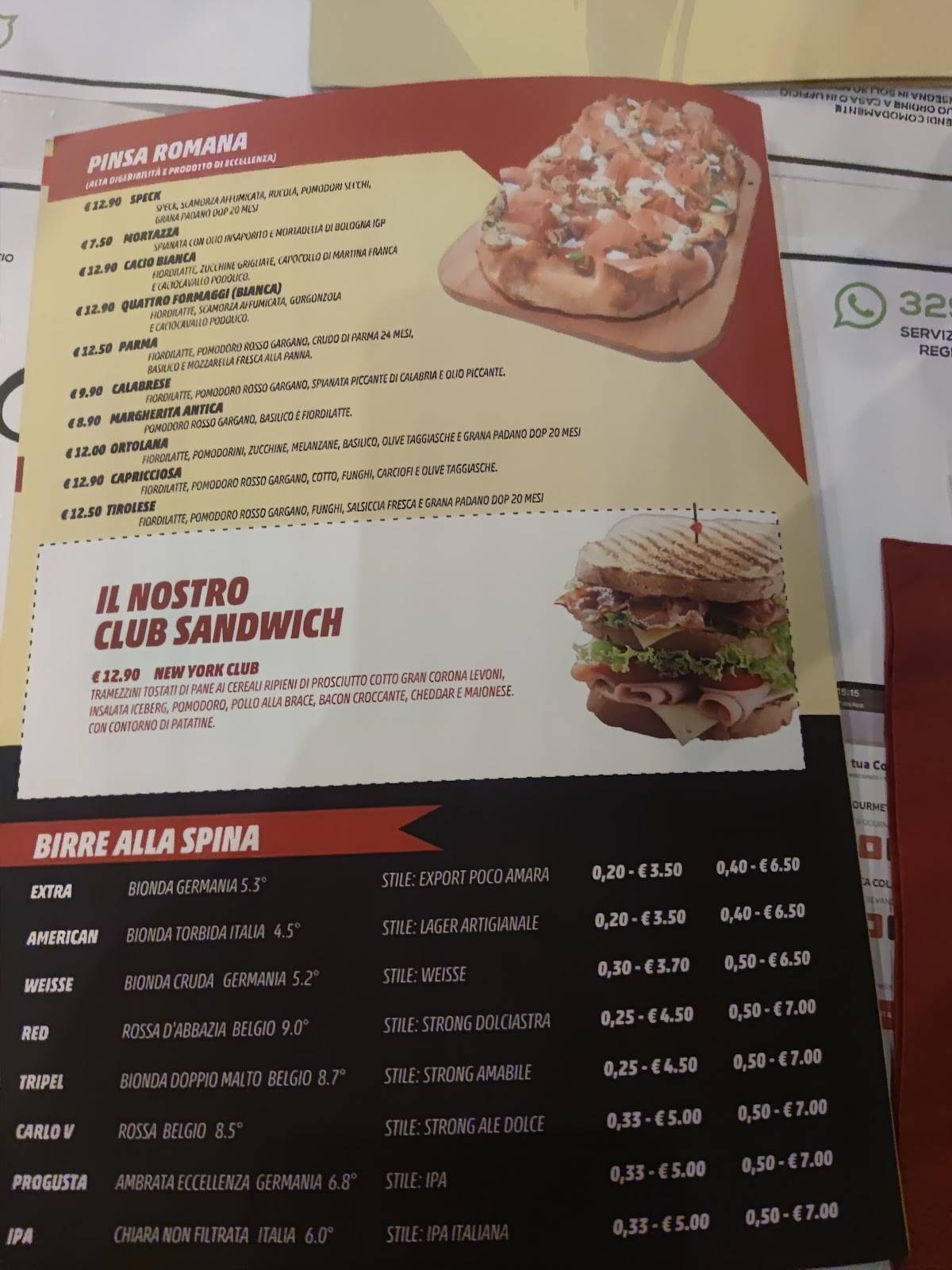 Menu di Artesian Grill 