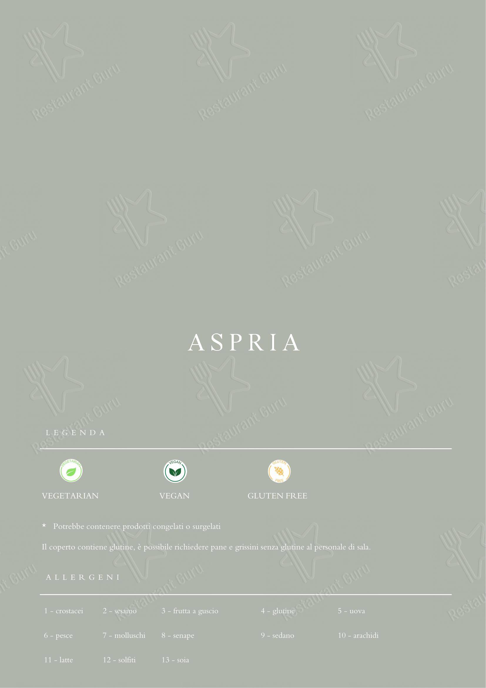 Menu per Aspria Harbour Club