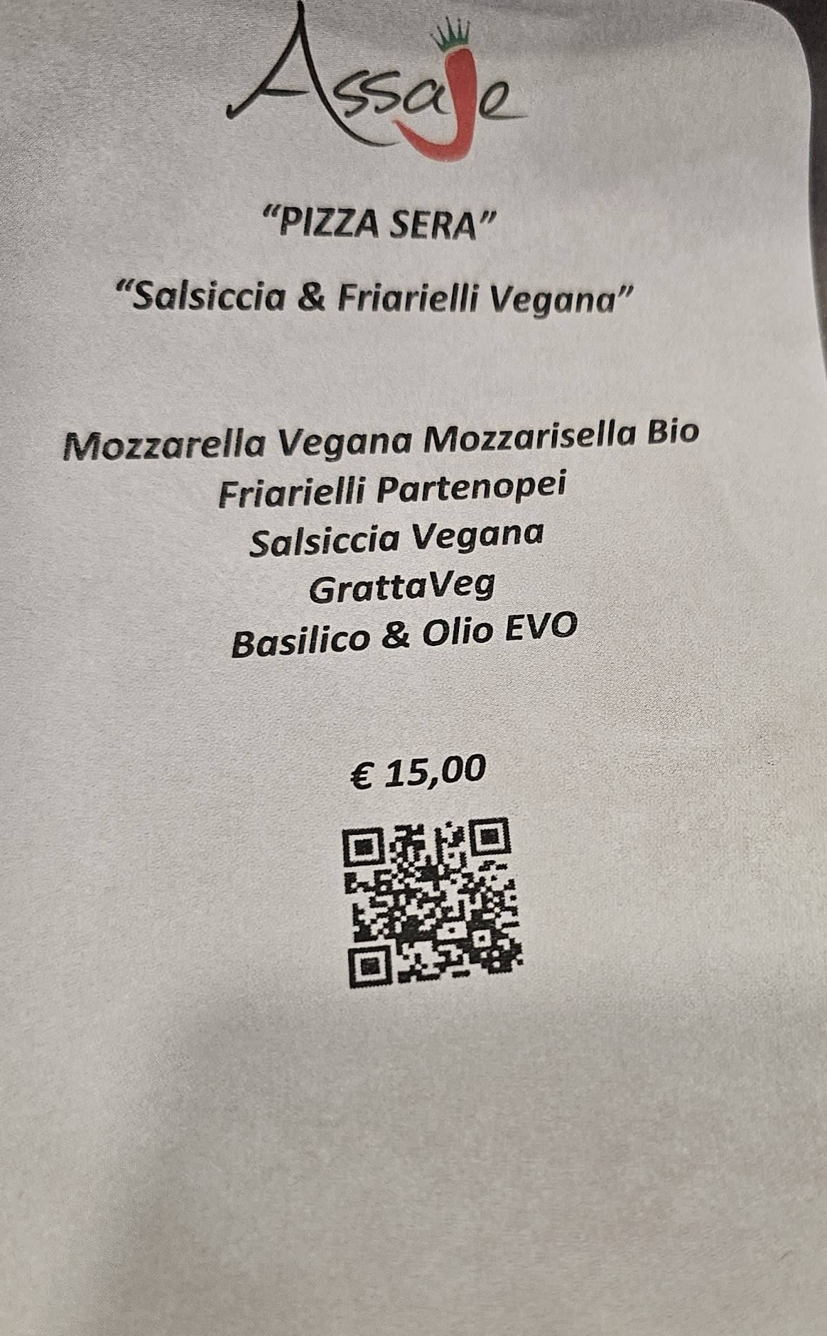 Menu di Assaje Milano Segrino 