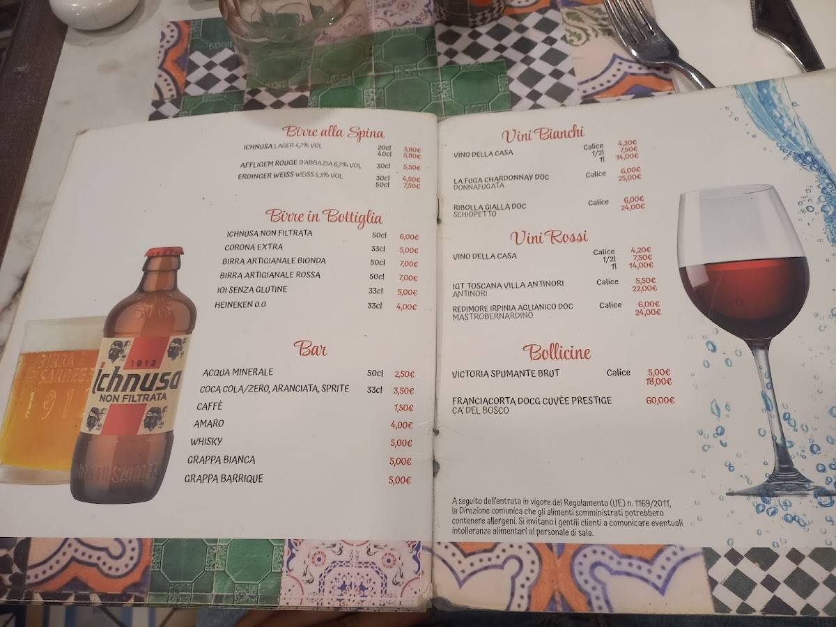 Menu di Assaje Milano Segrino 