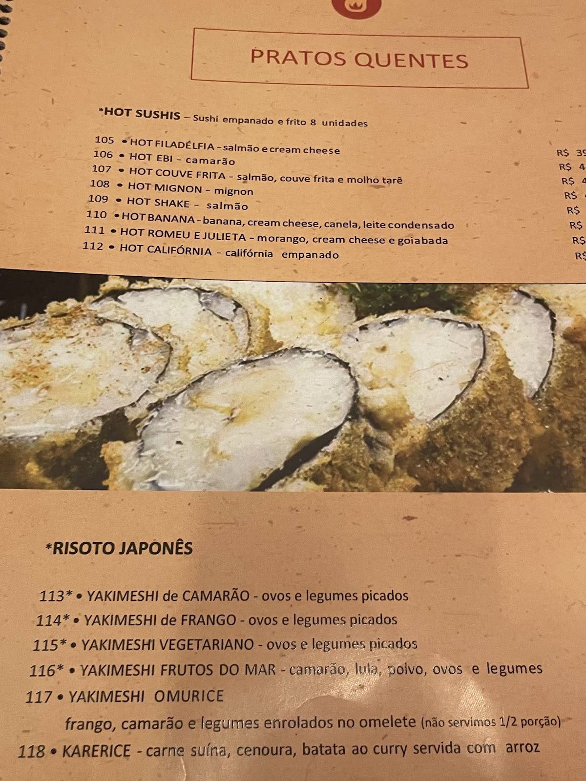 Azuki - Sabores do Japão cardápio