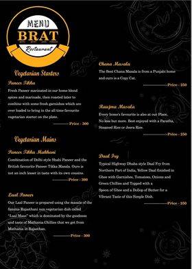 B.R.A.T - Boti, Roti And Tikkas menu