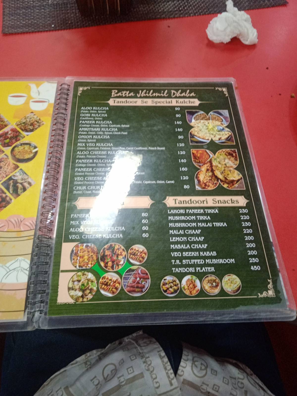 BATTA JHILMIL DHABA menu