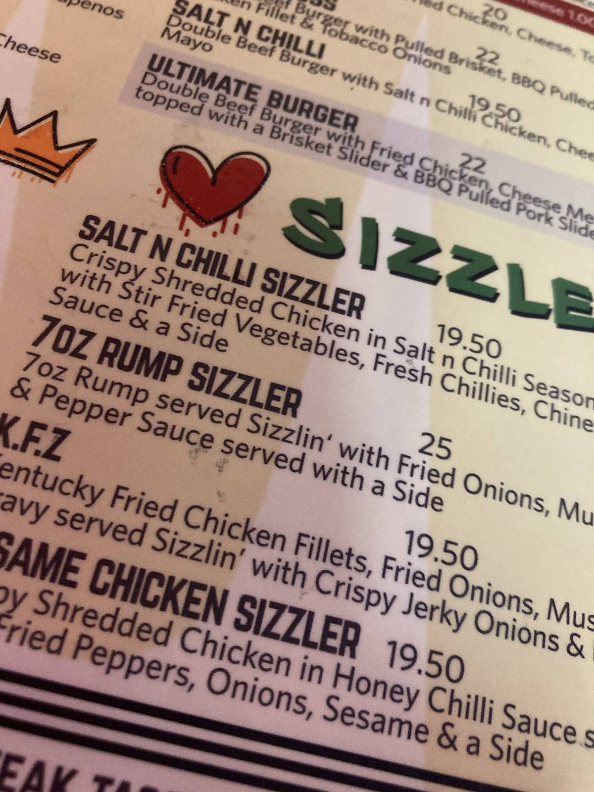 Menu at Sugar Rays BBQ, Belfast
