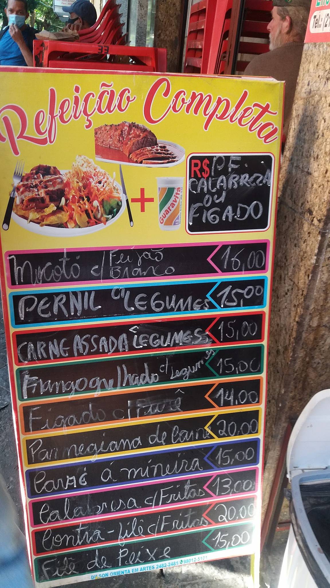 Baixo Méier cardápio