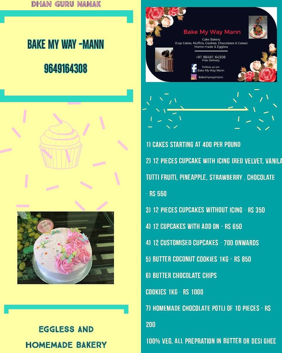Bake my way Mann menu