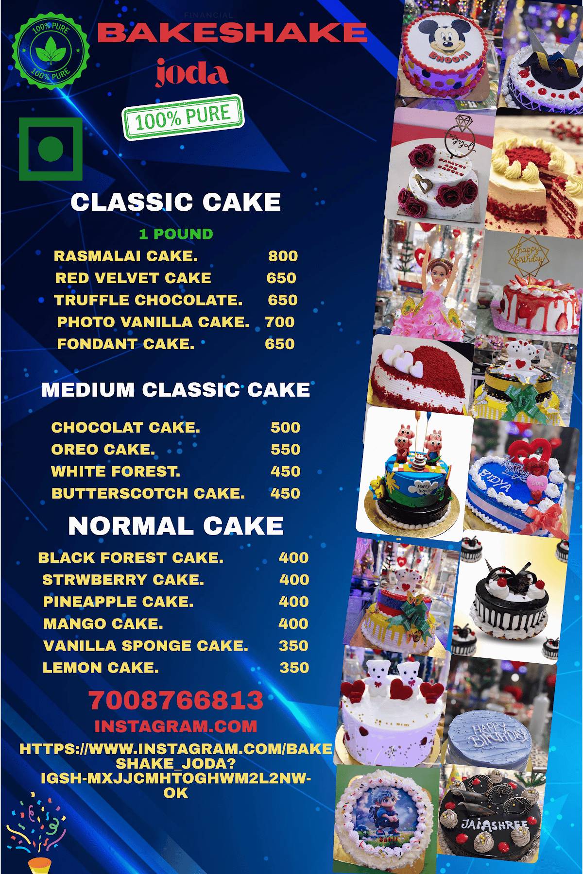 Bake shake joda menu