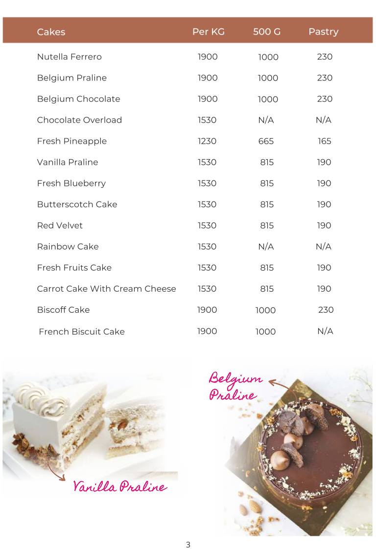 Baked By Nini's - Vesu menu