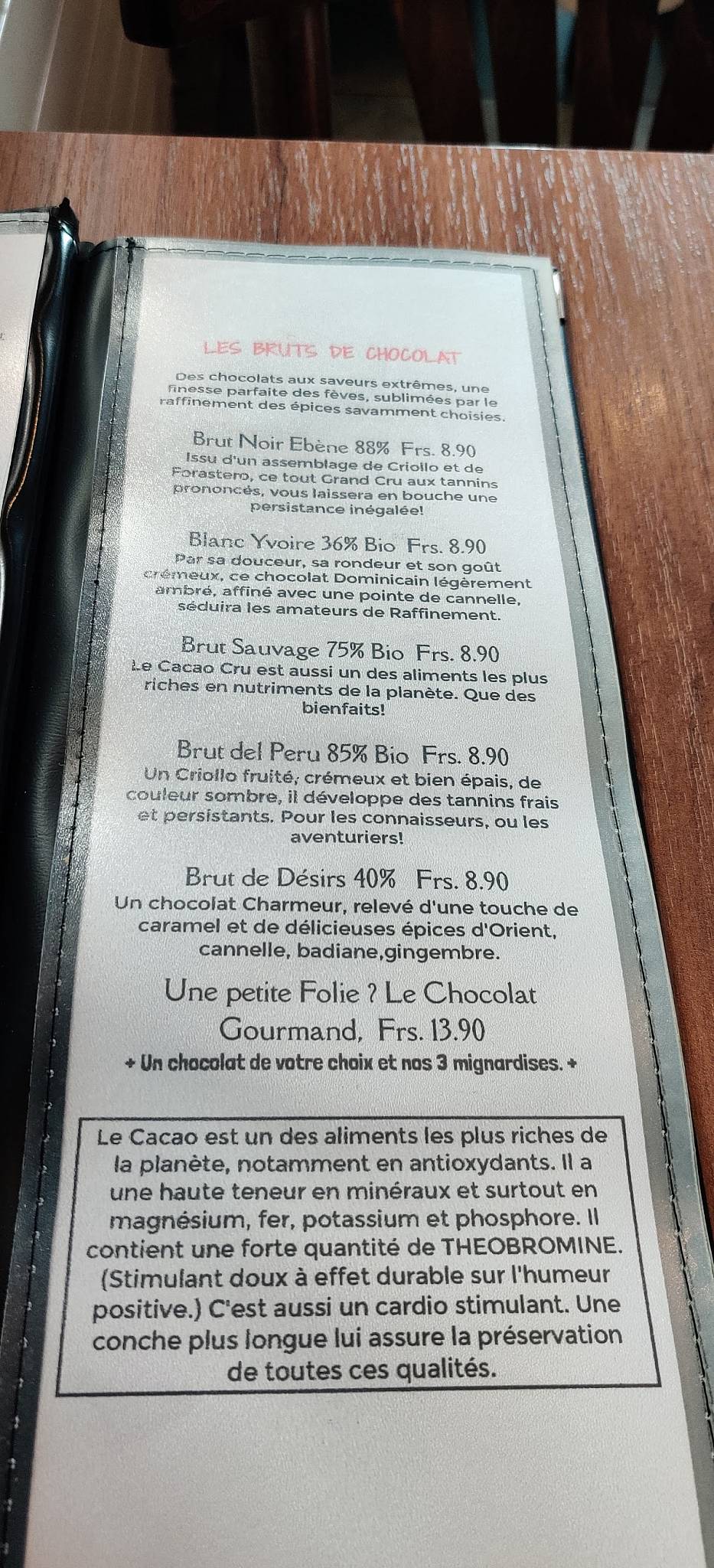 Menu di Balzac Café 