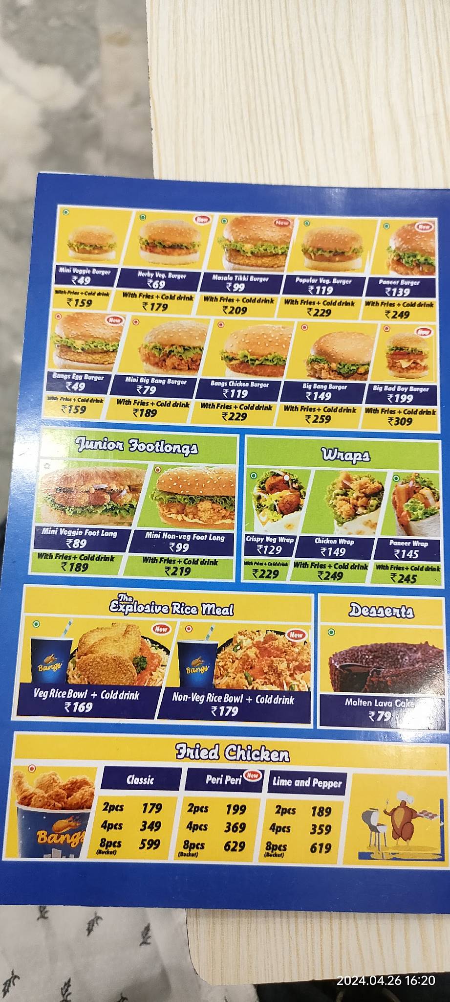 Bangs menu