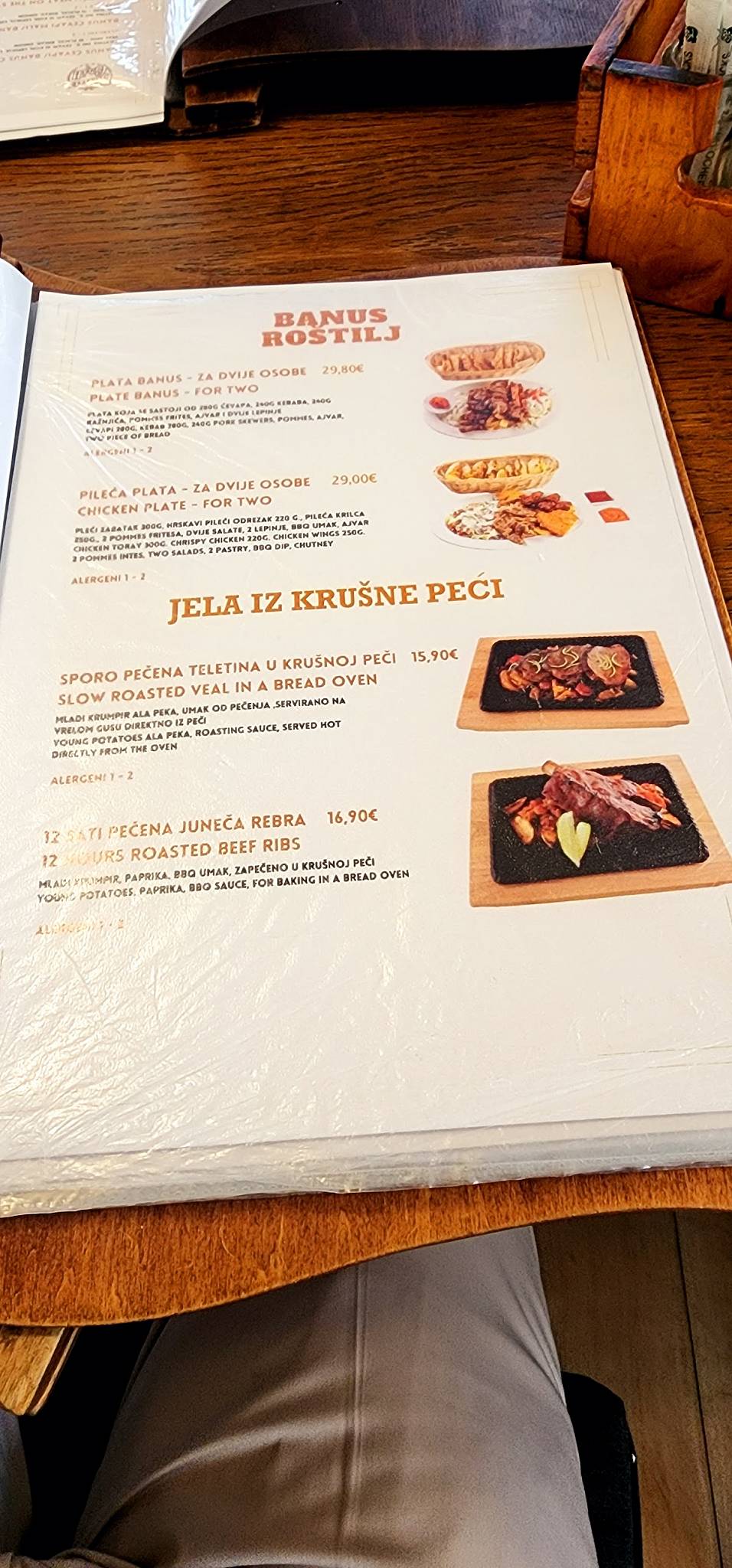 Menu di Banus Grill 