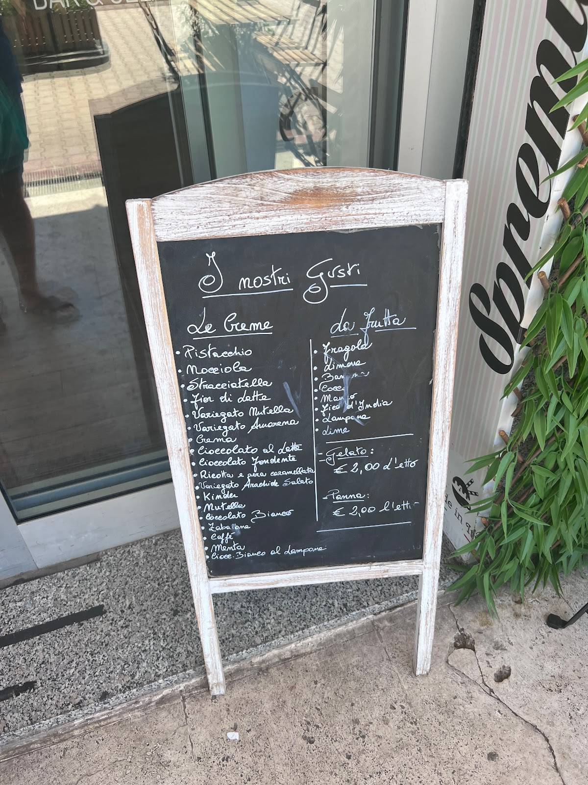 Menu de Bar Gelateria Made in Italy