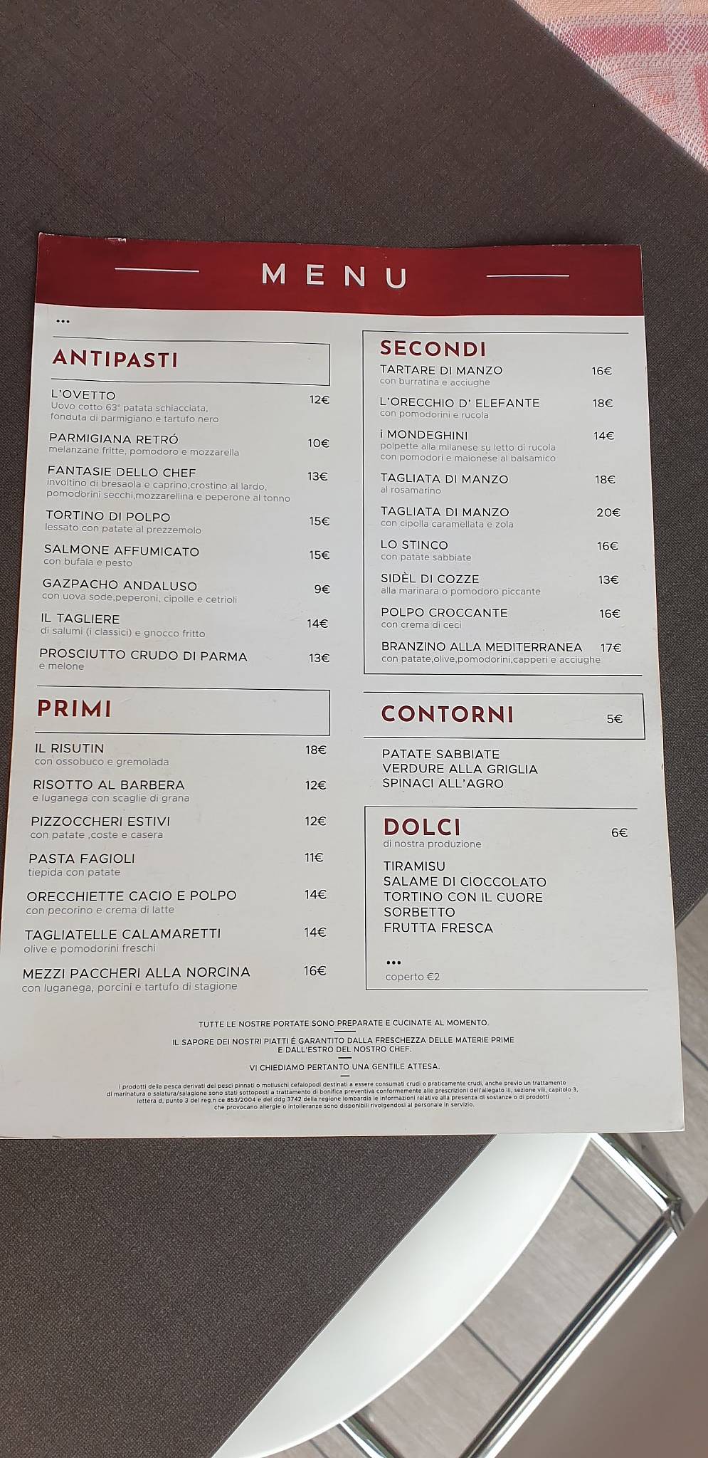 Menu di Polos 