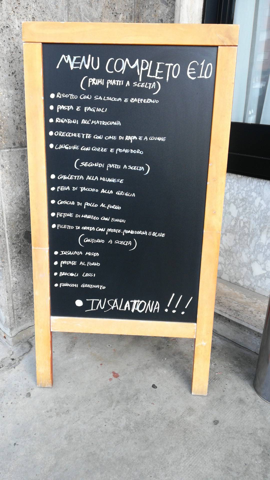 Menu di Bar Segrate 