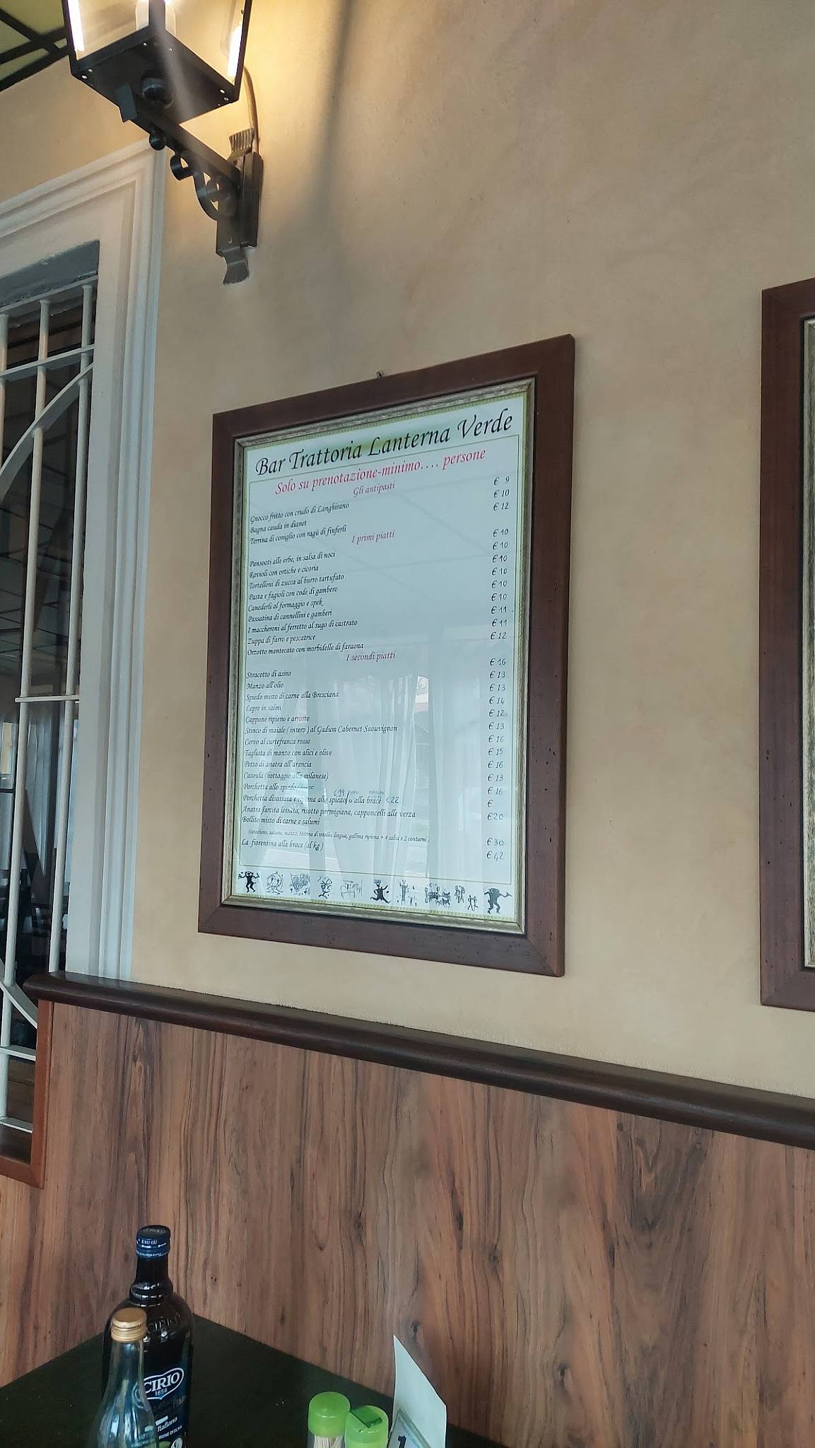 Menu di Bar Trattoria Lanterna Verde 