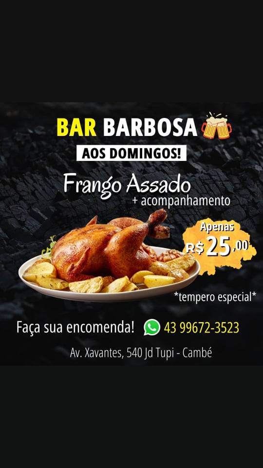 Bar barbosa cardápio